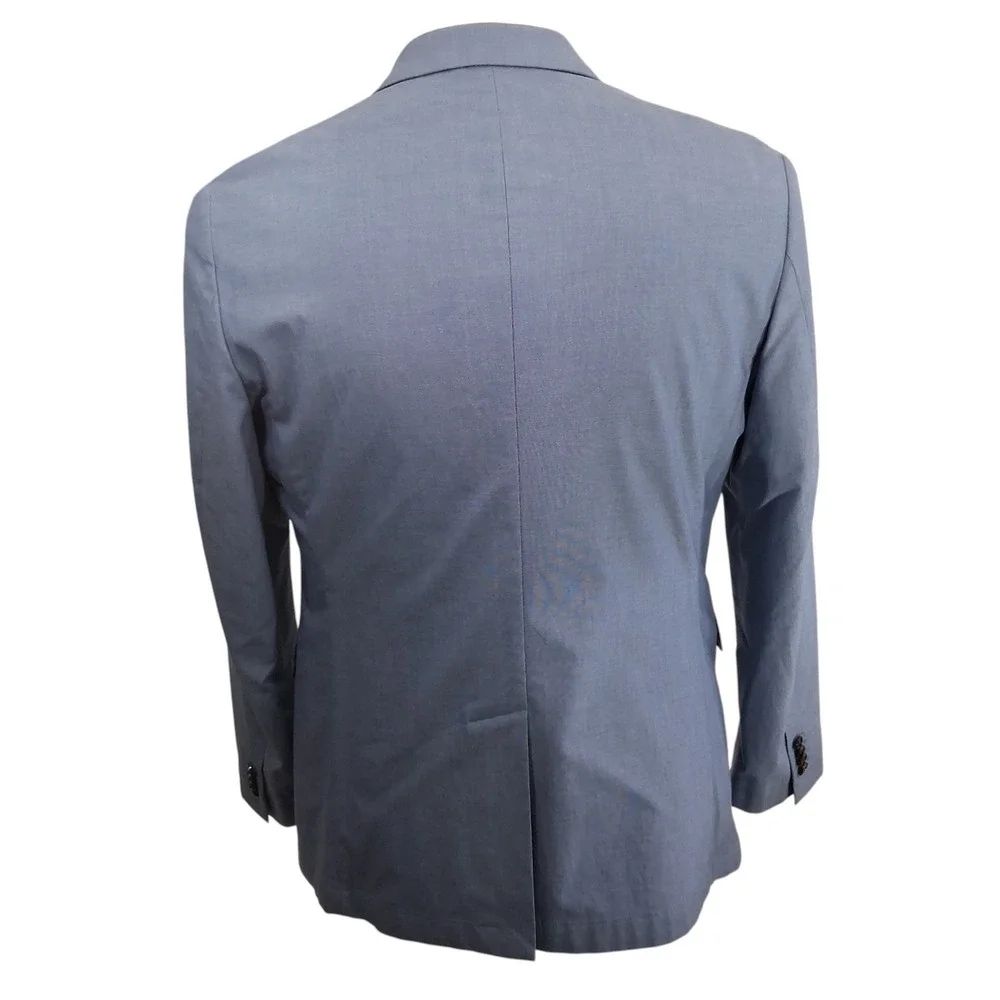 Banana Republic Blazer Mens 42R Light Blue Slim Fit Cotton Two Button Sport Coat